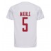 Tanie Strój piłkarski Dania Joakim Maehle #5 Koszulka Wyjazdowej MŚ 2022 Krótkie Rękawy